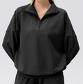 Quarter-Zip Textured Pullover