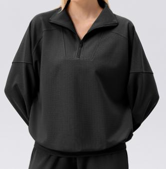Quarter-Zip Textured Pullover