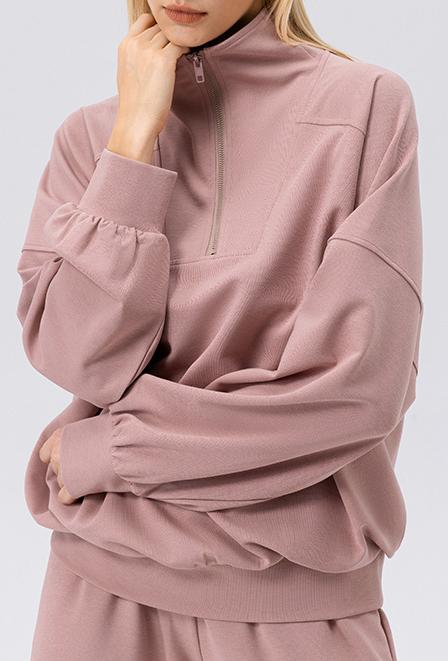 Quarter-Zip Textured Pullover