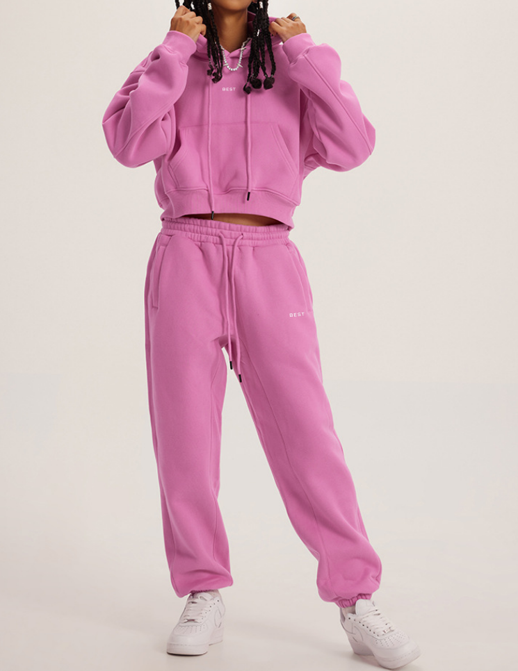 Cloud Fleece Cropped Hoodie & Jogger Set