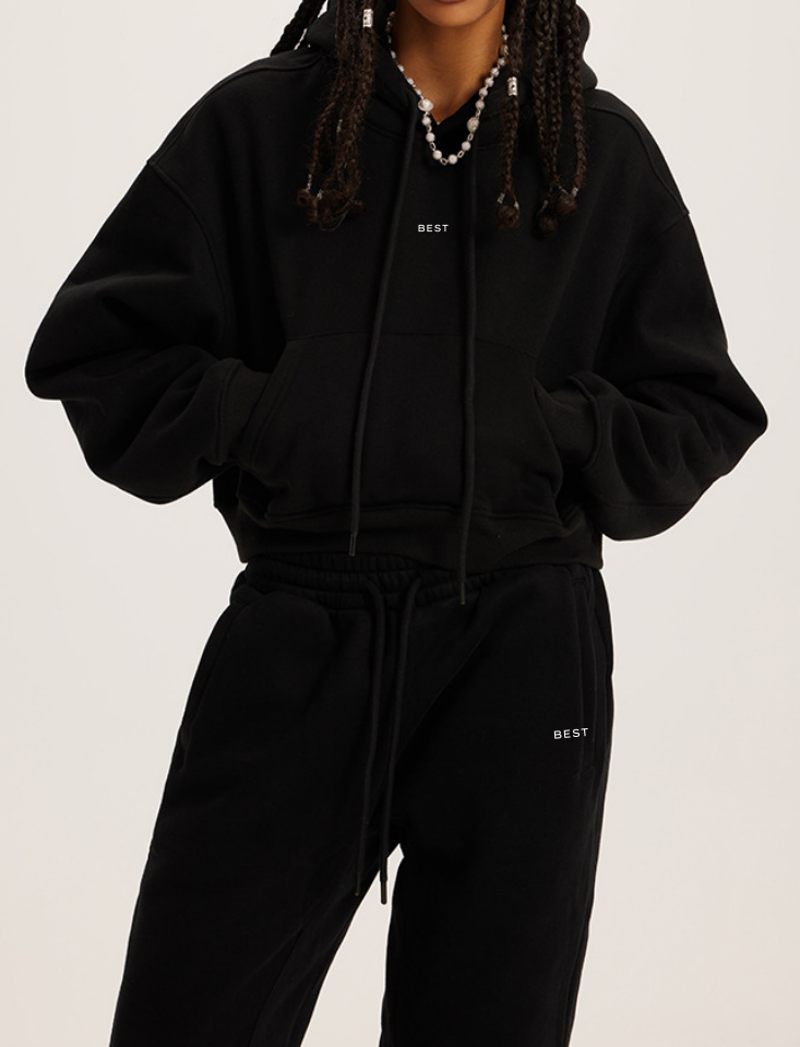 Cloud Fleece Cropped Hoodie & Jogger Set