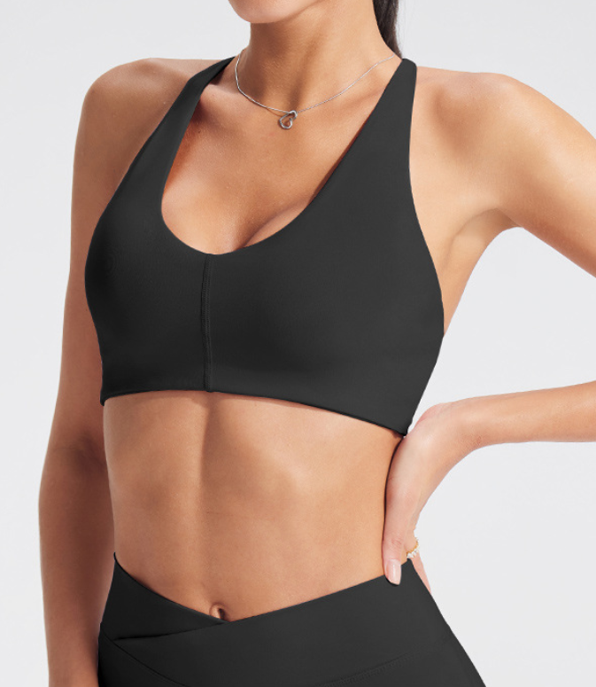 Sculpt Cross-Back Plunge Bra