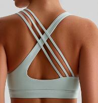 Cross-Back Strappy Sports Bra