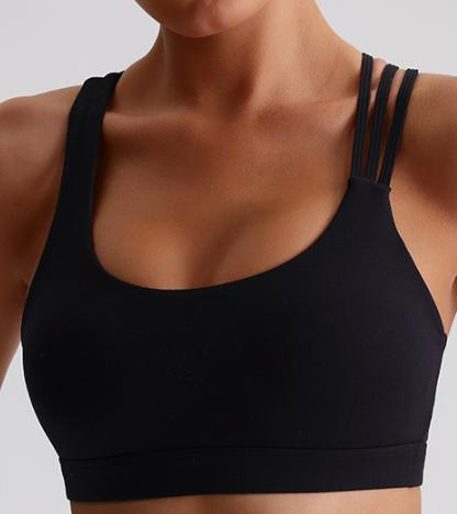 Cross-Back Strappy Sports Bra