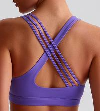 Cross-Back Strappy Sports Bra
