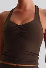 Ruched Halter Sports Bra