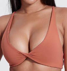 Twist-Front Triangle Sports Bra