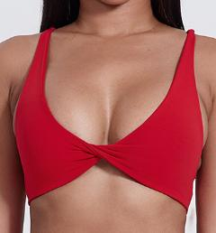 Twist-Front Triangle Sports Bra