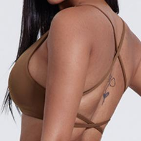 Twist-Front Triangle Sports Bra