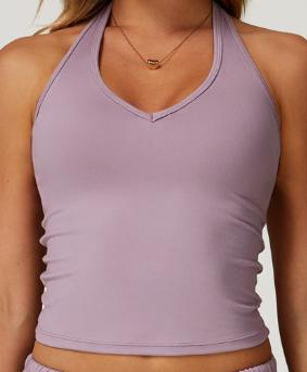 Halter V-Neck Crop Tank