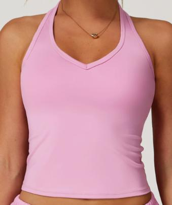 Halter V-Neck Crop Tank