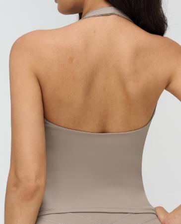 Halter Wrap-Front Tank Top