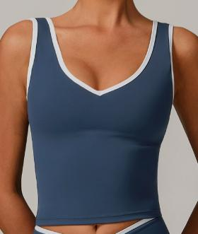 Contrast Trim Racerback Tank