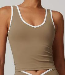 Contrast Trim Racerback Tank