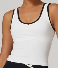 Contrast Trim Racerback Tank