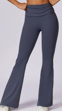 Fold-Over Waist Flare Legging