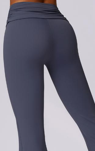 Fold-Over Waist Flare Legging
