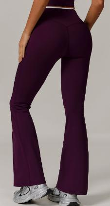 Contrast Trim Crossover Flare Legging