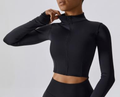 Cropped Full-Zip Jacket