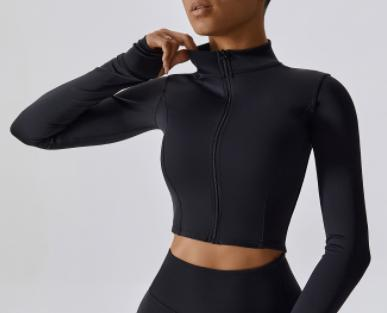 Cropped Full-Zip Jacket