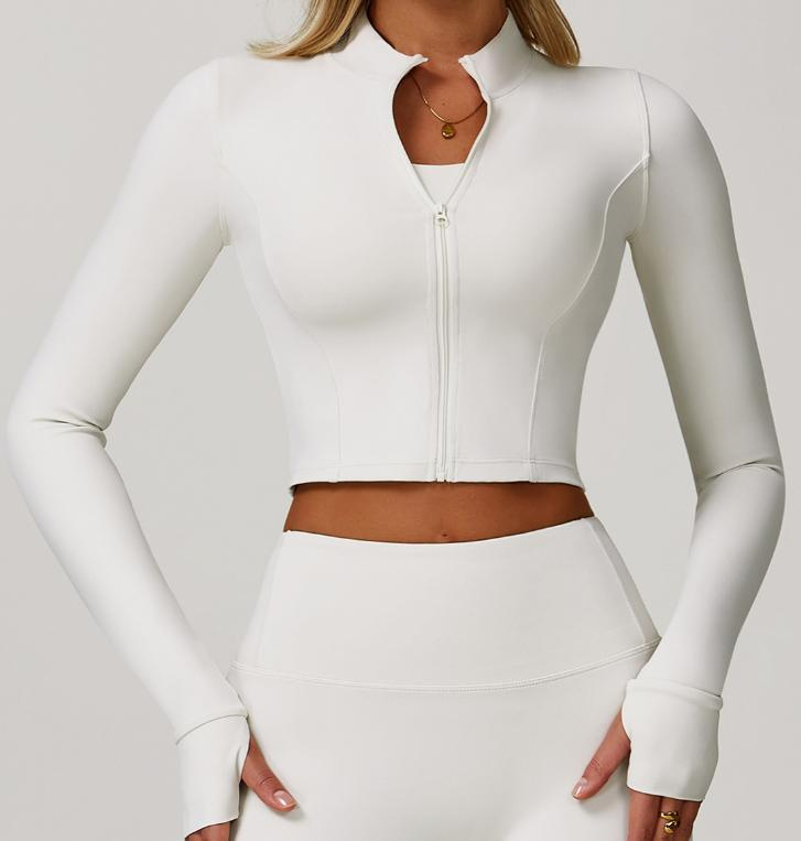 Cropped Full-Zip Jacket