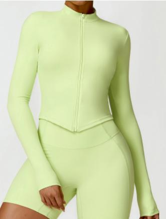 Curved-Hem Zip Jacket