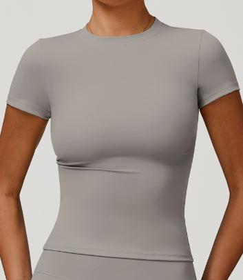 Fitted Short-Sleeve Crop Top