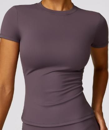Fitted Short-Sleeve Crop Top