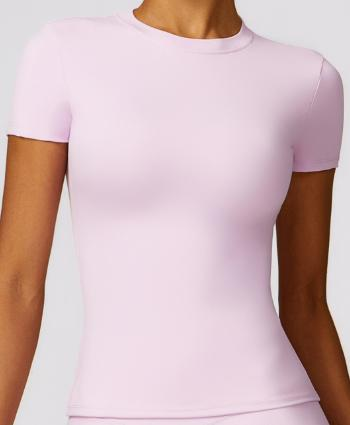 Fitted Short-Sleeve Crop Top