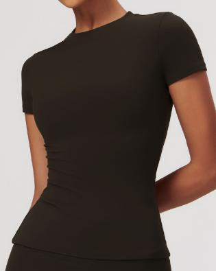 Fitted Short-Sleeve Crop Top