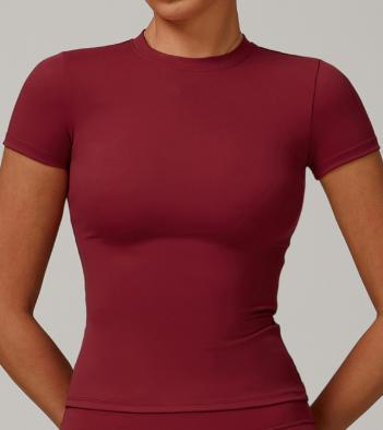 Fitted Short-Sleeve Crop Top