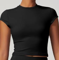 Cap-Sleeve Crew-Neck Crop Top
