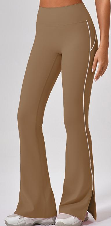 Contrast Trim Flared Pant