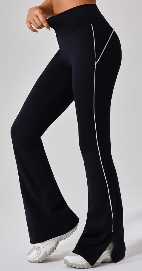 Contrast Trim Flared Pant