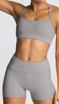 Strappy Sports Bra & Biker Short Set
