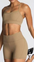 Strappy Sports Bra & Biker Short Set