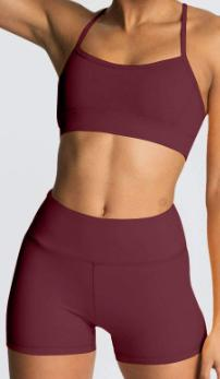 Strappy Sports Bra & Biker Short Set