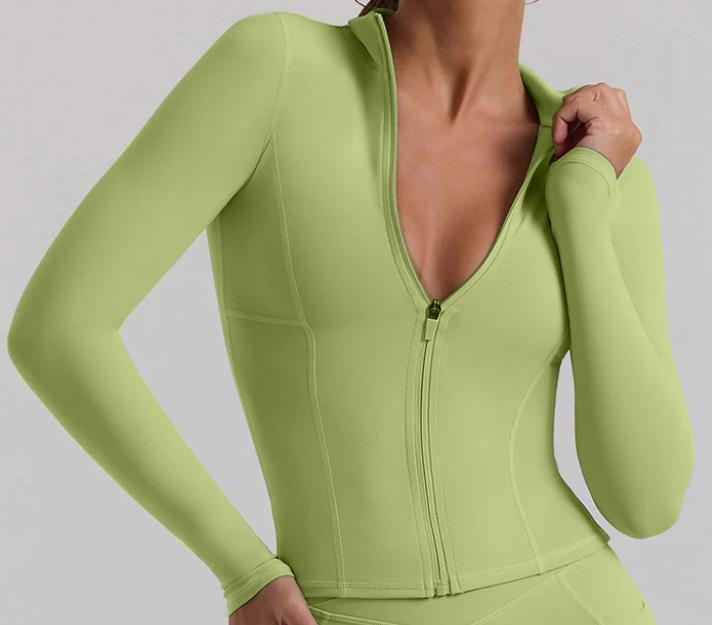 Fitted Full-Zip Crop Jacket