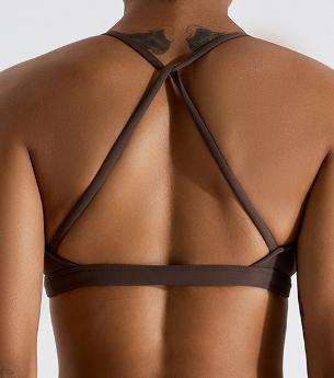 V-Neck Ruched Sports Bra