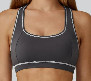 Contrast Trim Racerback Bra