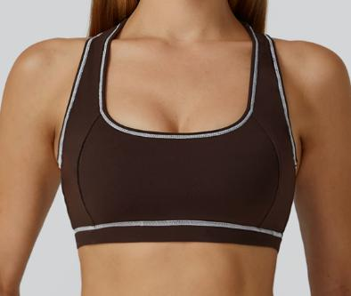 Contrast Trim Racerback Bra