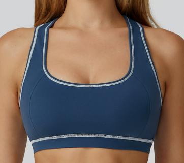 Contrast Trim Racerback Bra