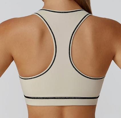 Contrast Trim Racerback Bra