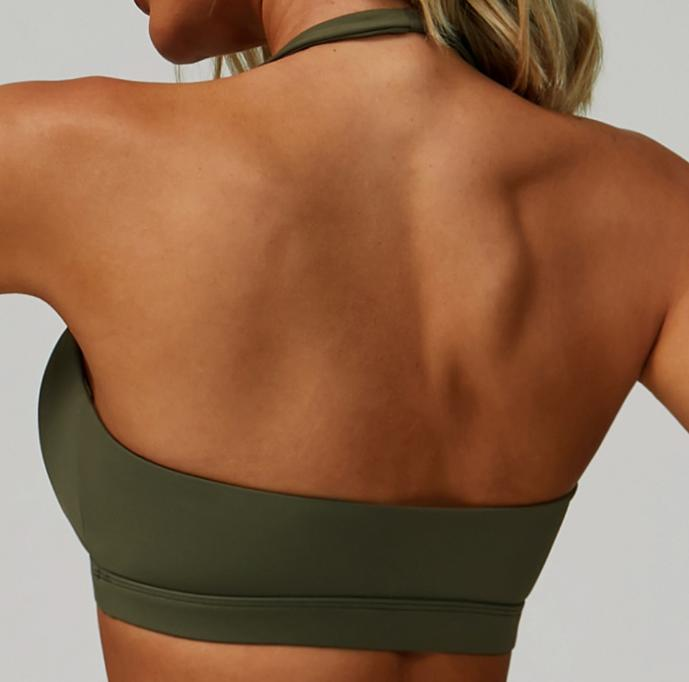Square-Neck Halter Bra