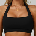 Square-Neck Halter Bra