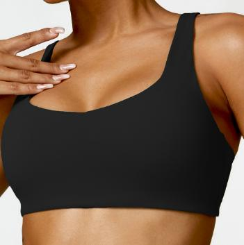 Square-Neck Strappy Sports Bra