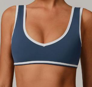 Contrast Trim Scoop Sports Bra