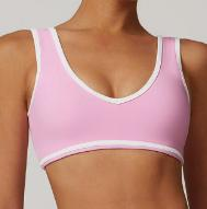 Contrast Trim Scoop Sports Bra