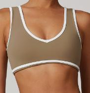 Contrast Trim Scoop Sports Bra