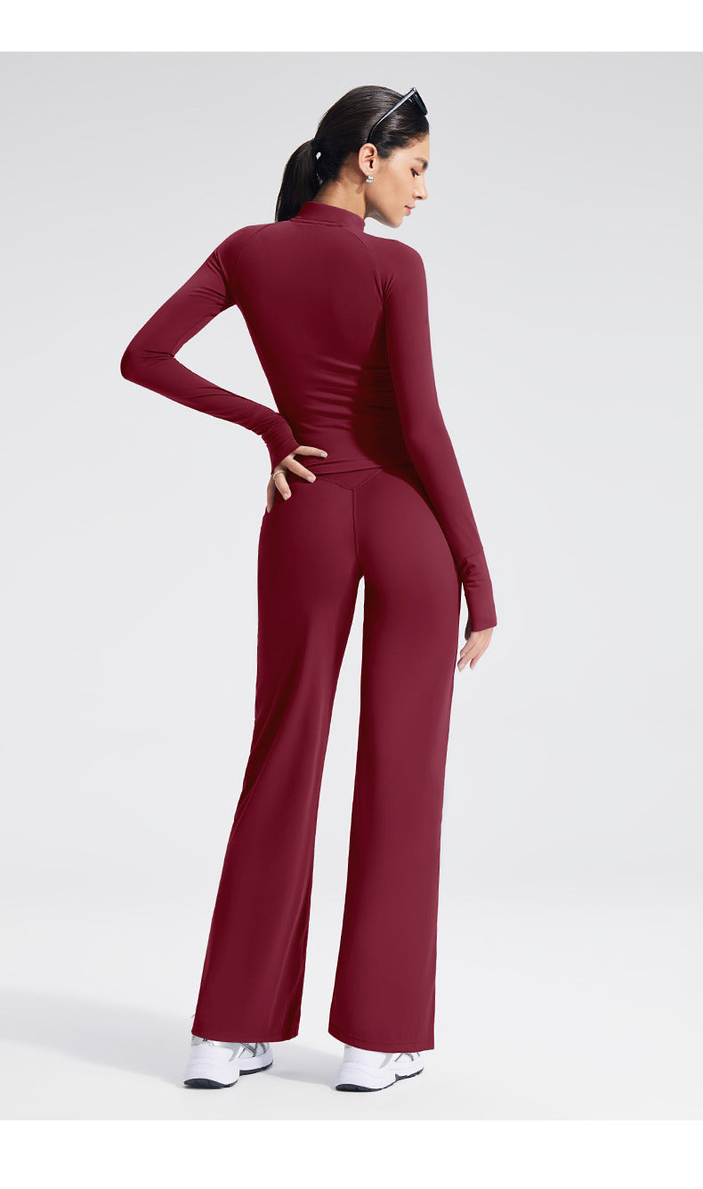 Sculpt Zip Training Jacket - Burgundy